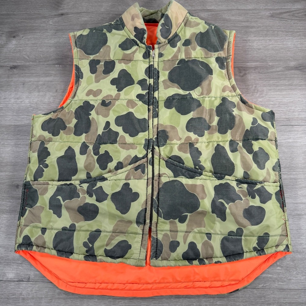 Vintage Fleetwood Sportswear Camo Vest XL Gorpcore Workwear Puffer 70s
